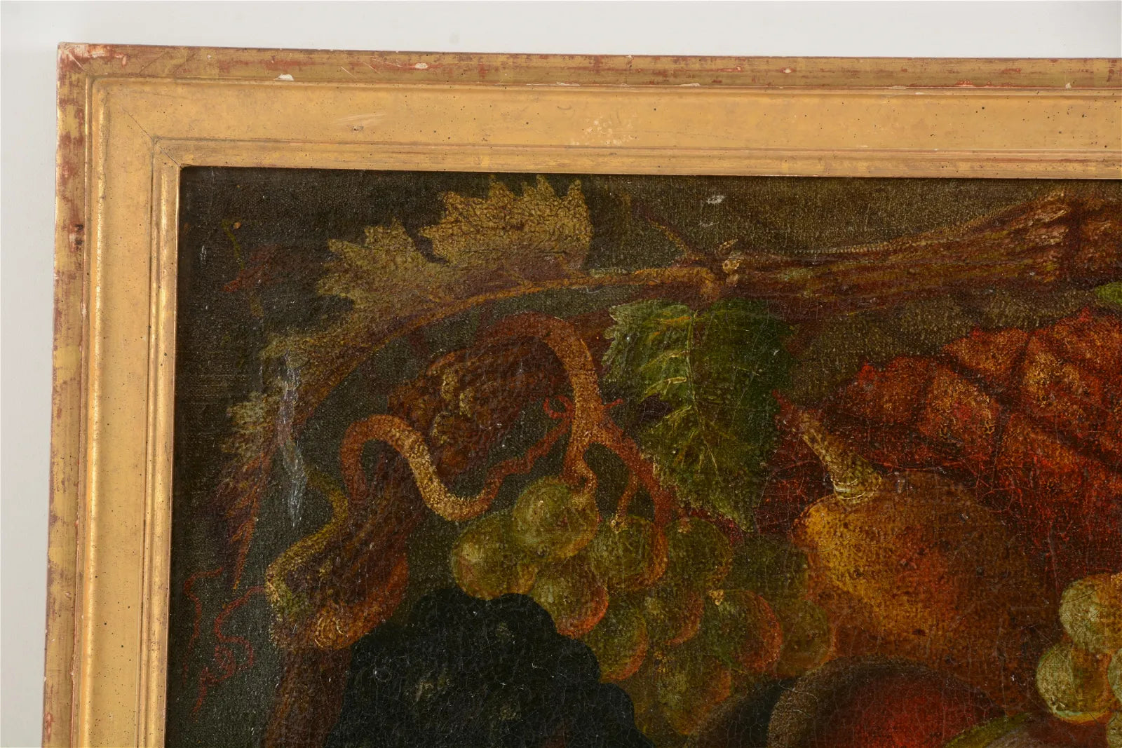 AW587: 19th century American School Still Life With Fruit - Oil on Canvas