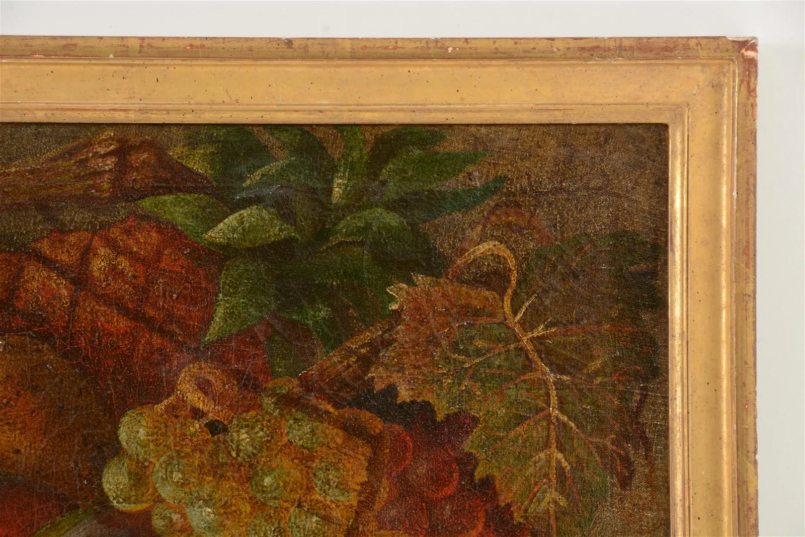 AW587: 19th century American School Still Life With Fruit - Oil on Canvas