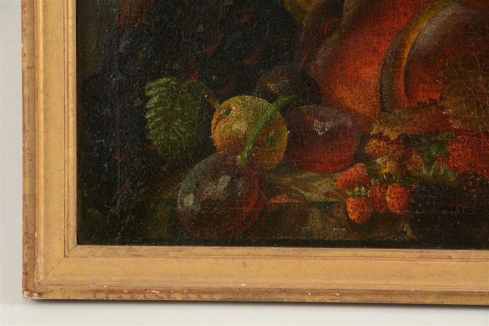 AW587: 19th century American School Still Life With Fruit - Oil on Canvas