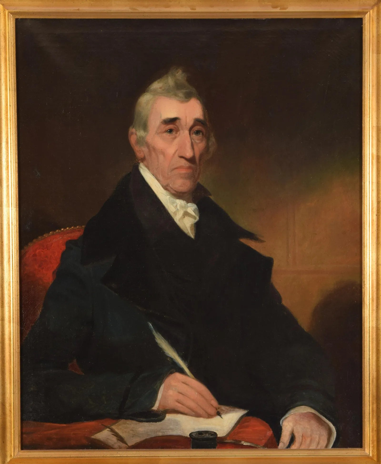 AW586: William Henry Powell - Circa 1838 Portrait of James Nesmith - Oil on Canvas