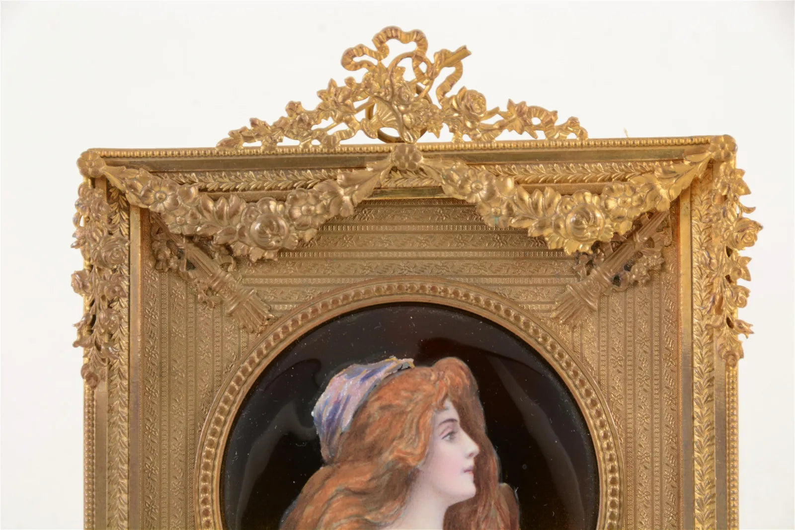 AW585: KEVLER - LATE 19TH C FRENCH ENAMEL PAINTING ON COPPER PANEL