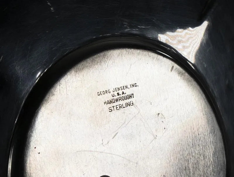 DA2-021: C 1940's Georg Jensen Hammered Sterling Silver Lobed Plate