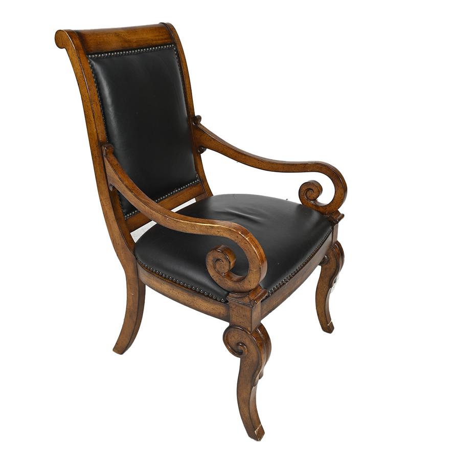 AF2-236: SET OF 4 LATE 20TH CENTURY EMPIRE STYLE ARMCHAIRS