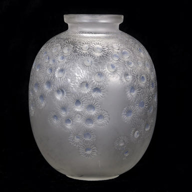 Antique  R Lalique Marguerite Frosted Glass Vase | Work of Man