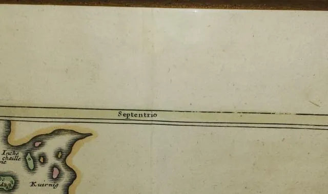 AW7-019: Johannes Bleau - Circa 1654 Map of Levinia Vice Comitatus the Province of Lennox- Colored Engraving