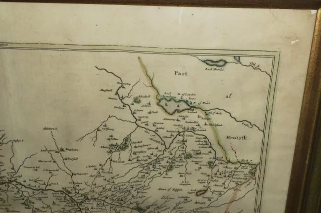 AW7-019: Johannes Bleau - Circa 1654 Map of Levinia Vice Comitatus the Province of Lennox- Colored Engraving