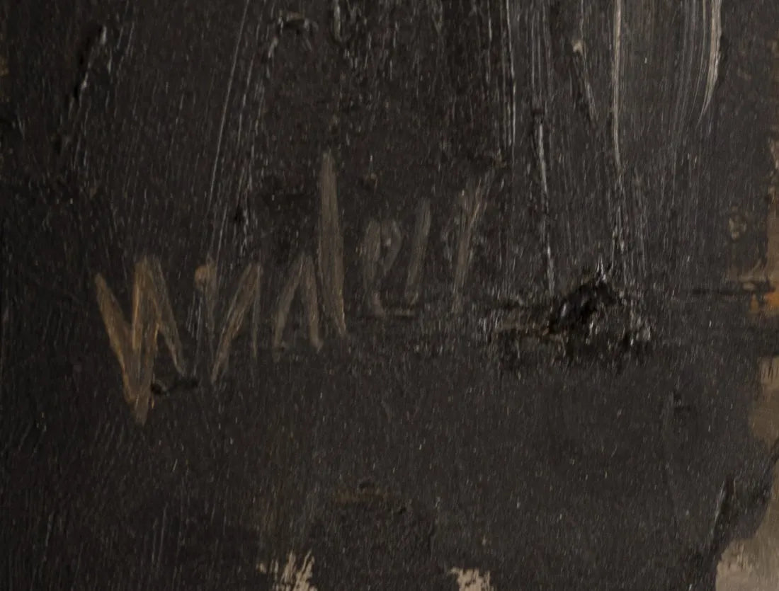 AW545: Early 20th American Modernist / Ashcan School - Fancy Man with Cane - Oil on Board