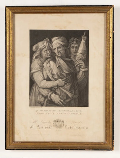 Early 19th Century Engraving of Francesco Salviati's Painting of the Three Fates | Work of Man