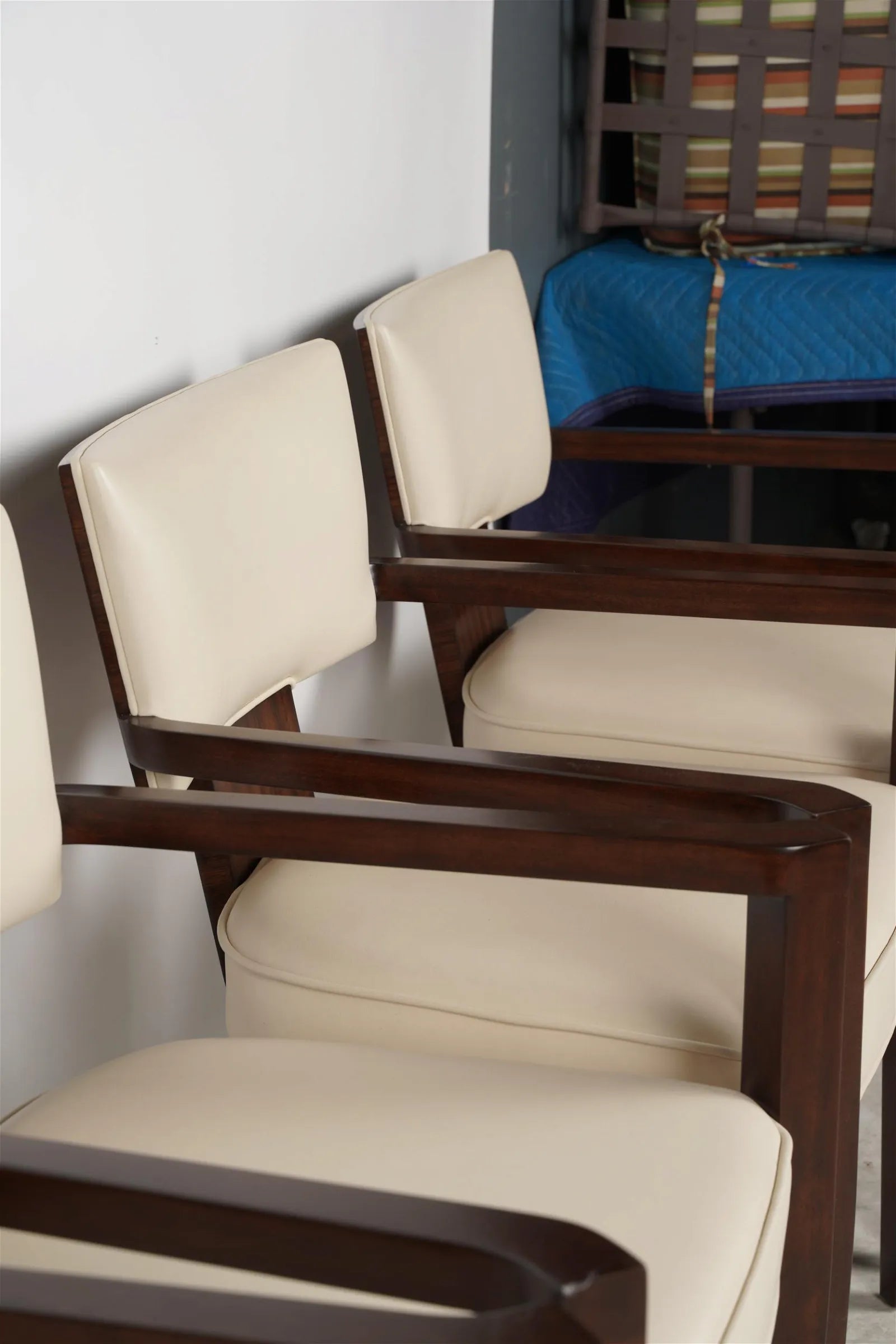 AF2-002: Theodore Alexander "55 Broadway" Upholstered Arm Chairs - Set of 4 - Never Used