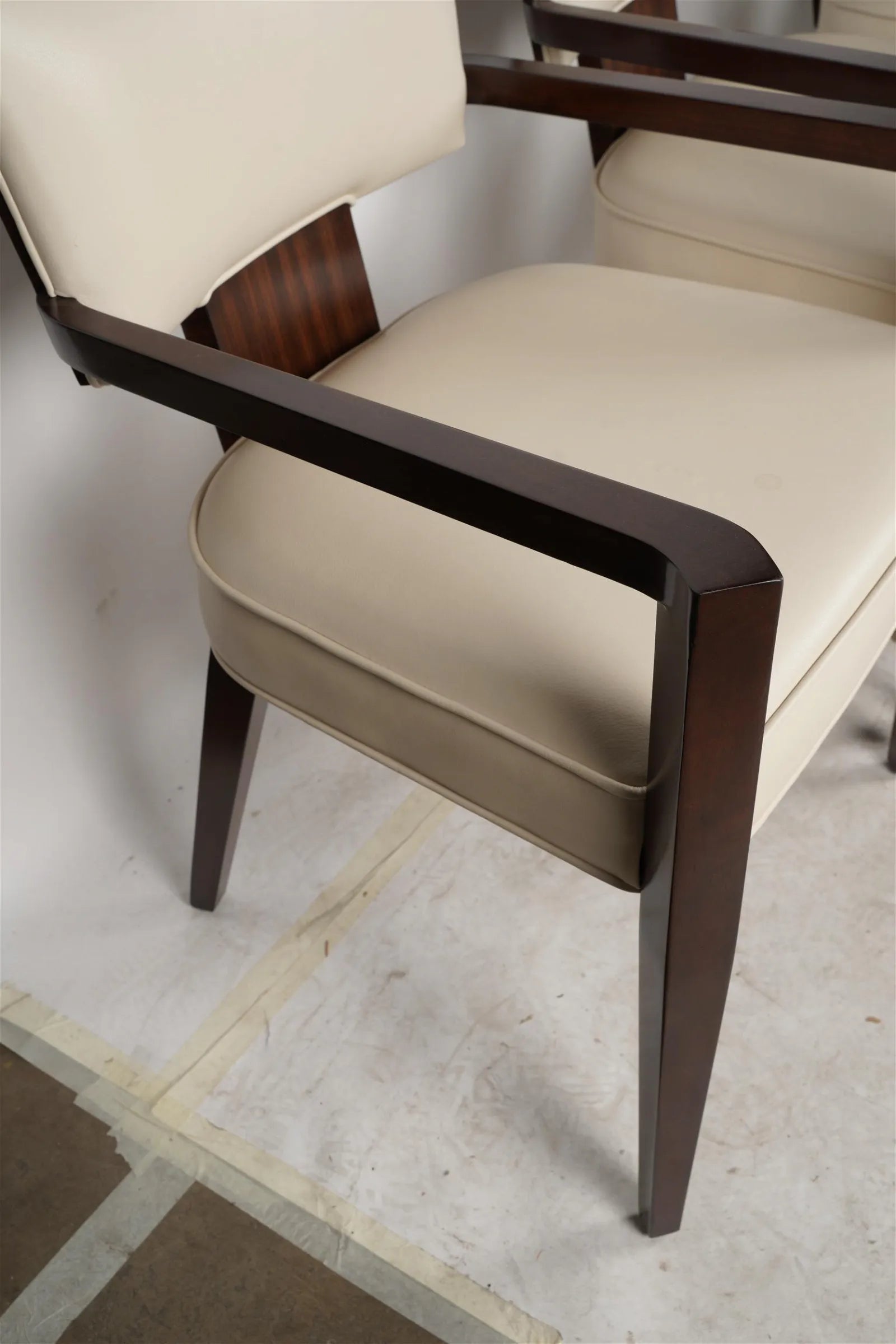 AF2-002: Theodore Alexander "55 Broadway" Upholstered Arm Chairs - Set of 4 - Never Used