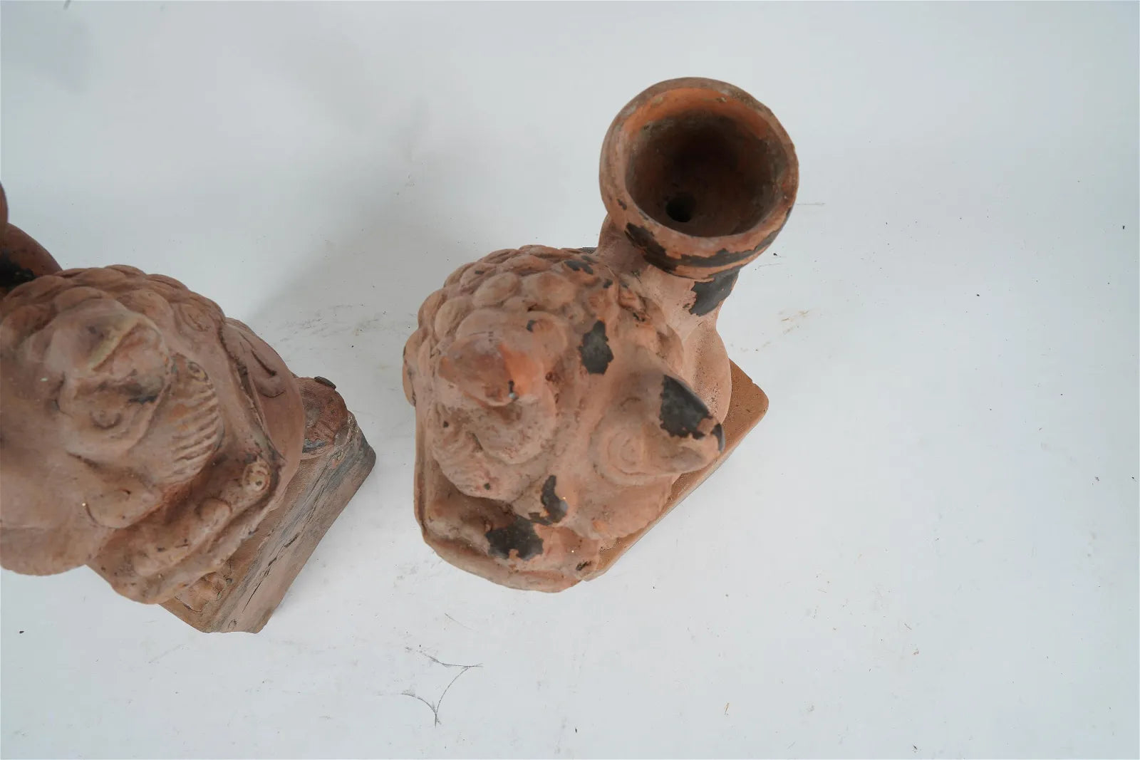 DA5-020: LATE 19TH CENTURY PAIR OF CHINESE TERRA COTTA FOO LIONS