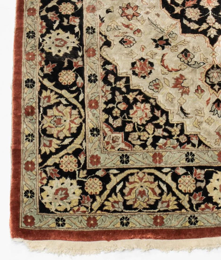 OR5-001: Early 20th Century Indian Kashmiri Silk Rug