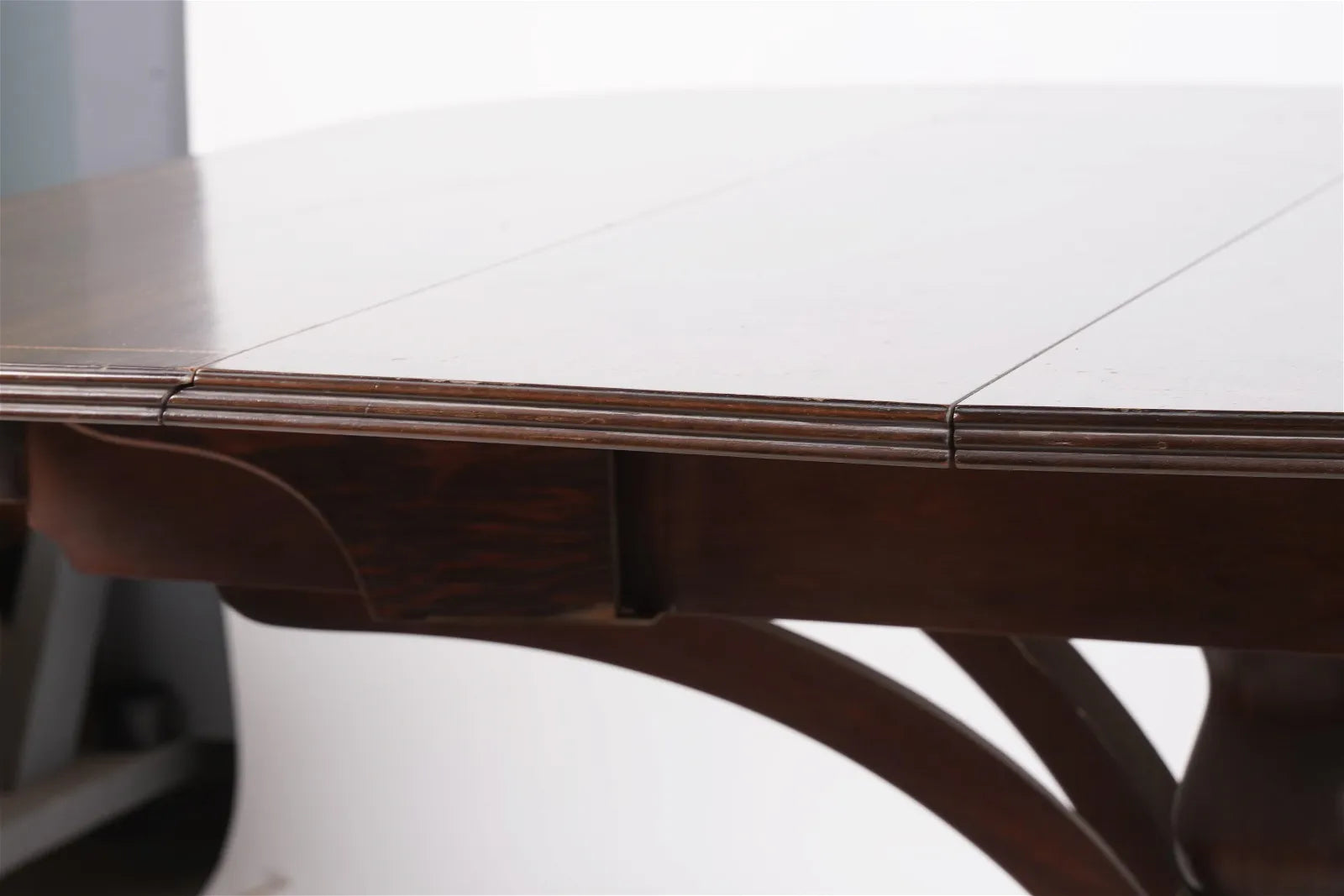 AF1-155: Antique Early 20th C English Regency Style Mahogany Drop Leaf Dining Table w/ Leaves