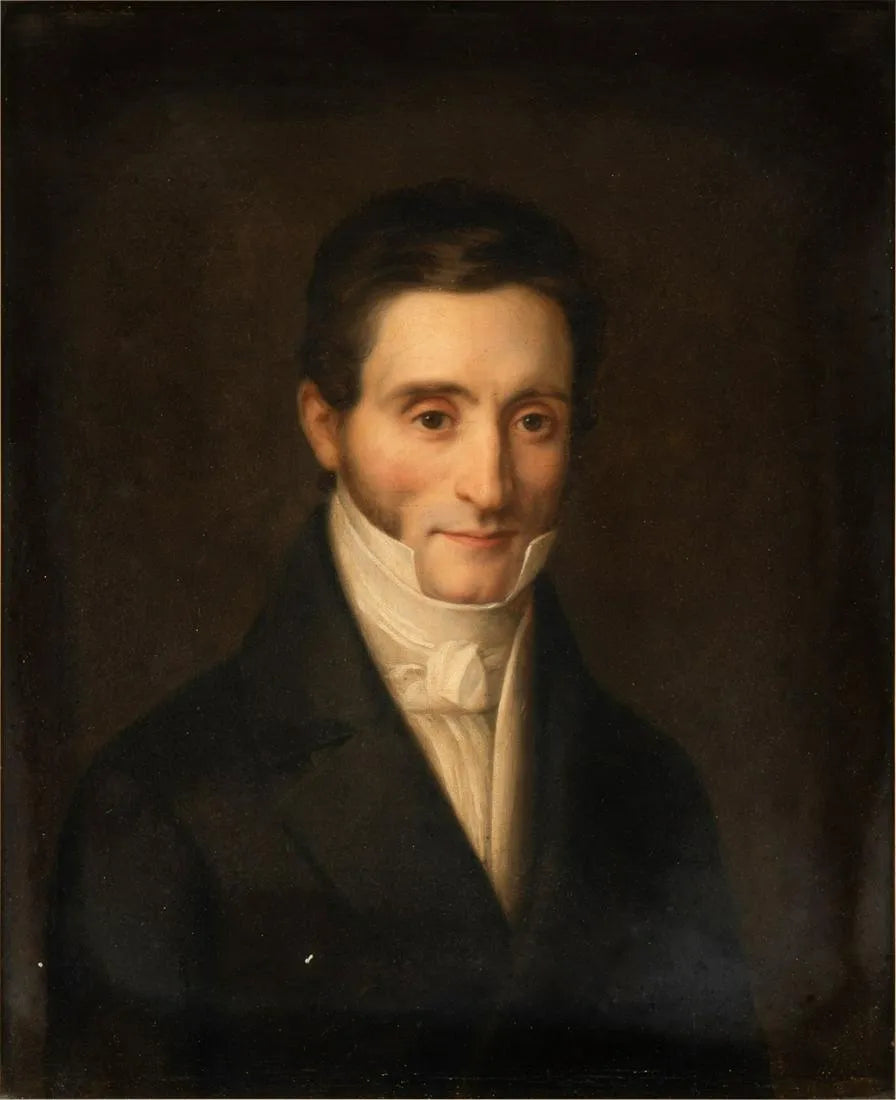 AW537: American Federal Portrait of a Gentleman Oil on Canvas Circa 1810