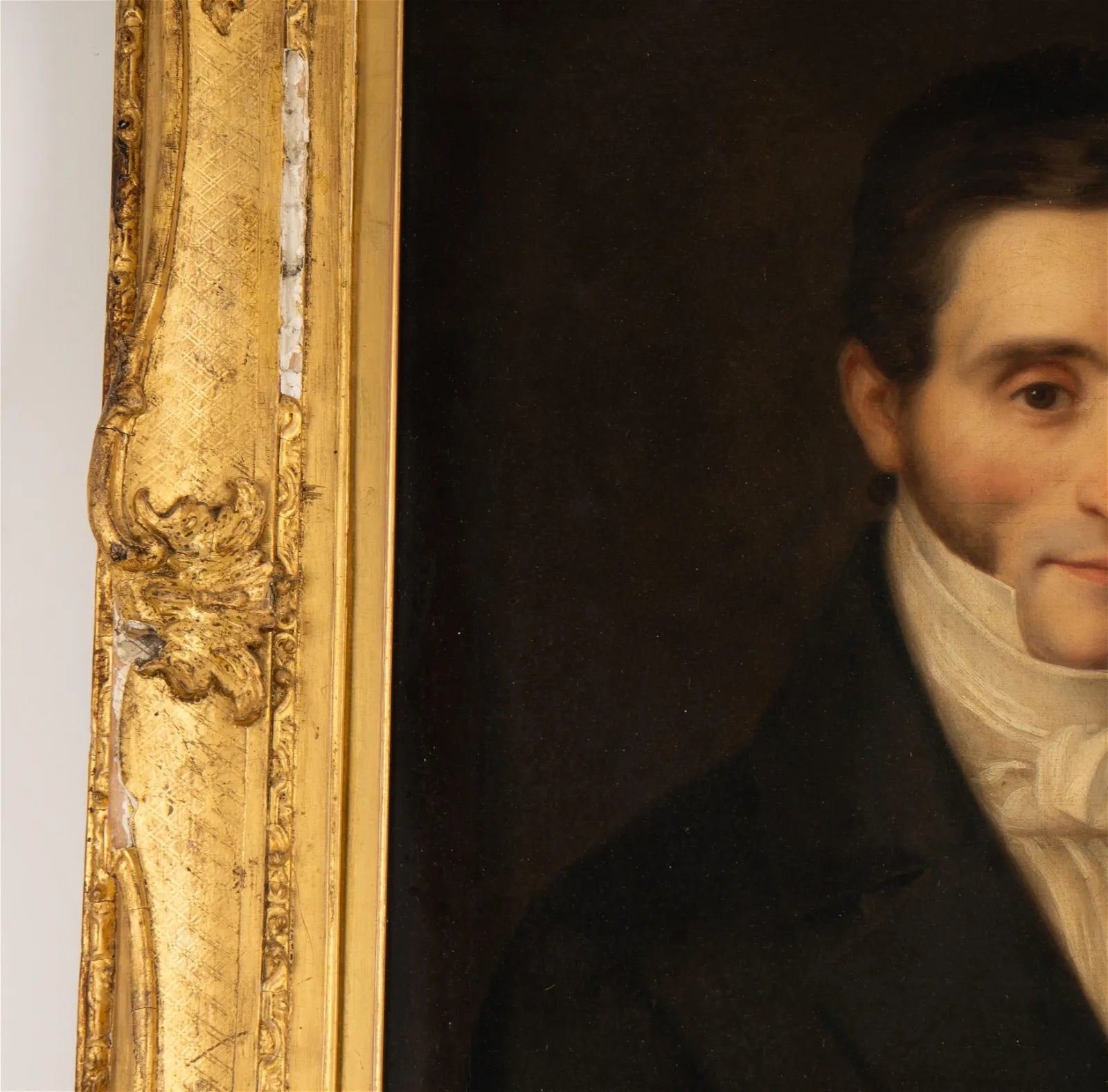 AW537: American Federal Portrait of a Gentleman Oil on Canvas Circa 1810