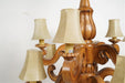 Late 20th C Carved Wood 10 Light French Provincial Style Chandelier From the Larry Flynt Estate | Work of Man