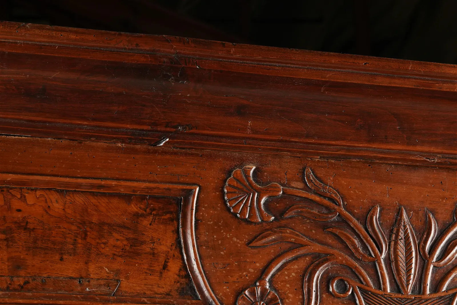 AF3-007: ANTIQUE LATE 18TH CENTURY LOUIS XV PROVINCIAL FRUITWOOD ARMOIRE