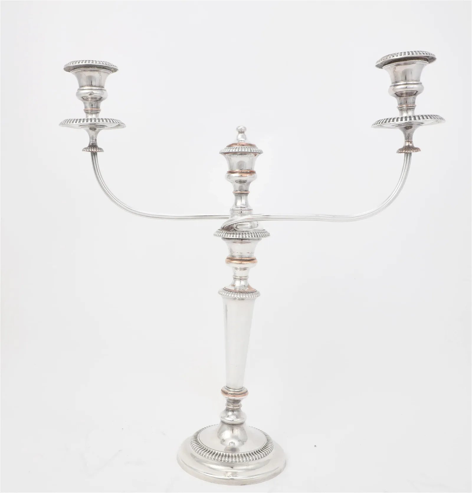 DA2-008: Pair of Early 19th C English Regency Sheffield Plate Convertible Candelabra