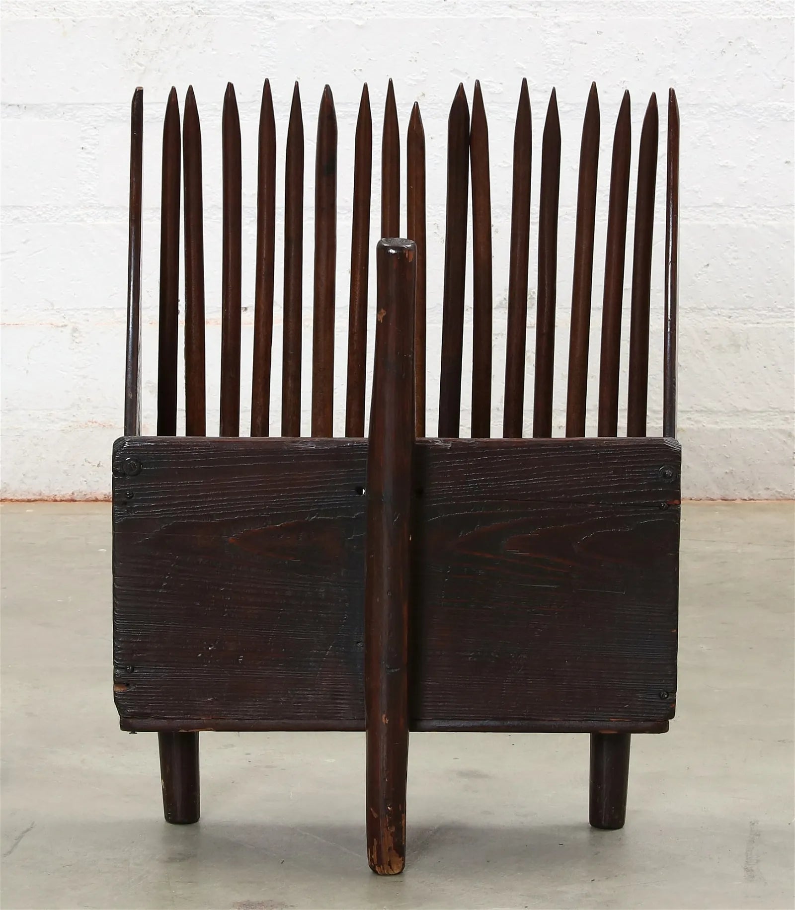 CR9-010: 18th Century American Walnut Cranberry Rake Transposed To a Canterbury