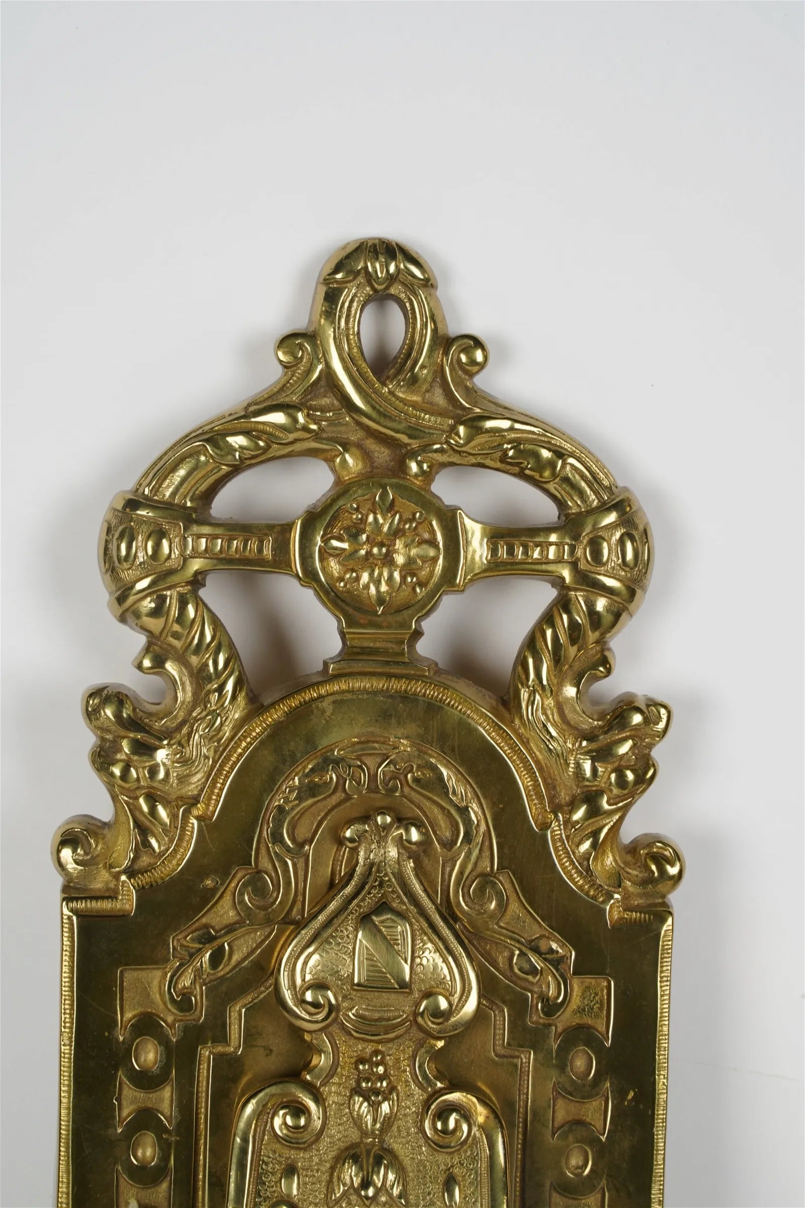 TK5-105: Early 19TH CENTURY FRENCH BRASS ANEROID WALL BAROMETER