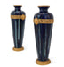 Pair French Cobalt Gilt Bronze Mounted Vases | Work of Man
