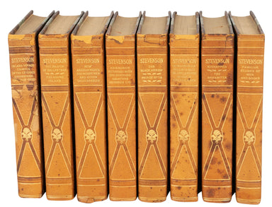 Antique Leather Bound Works of Robert Louis Stevenson | Work of Man