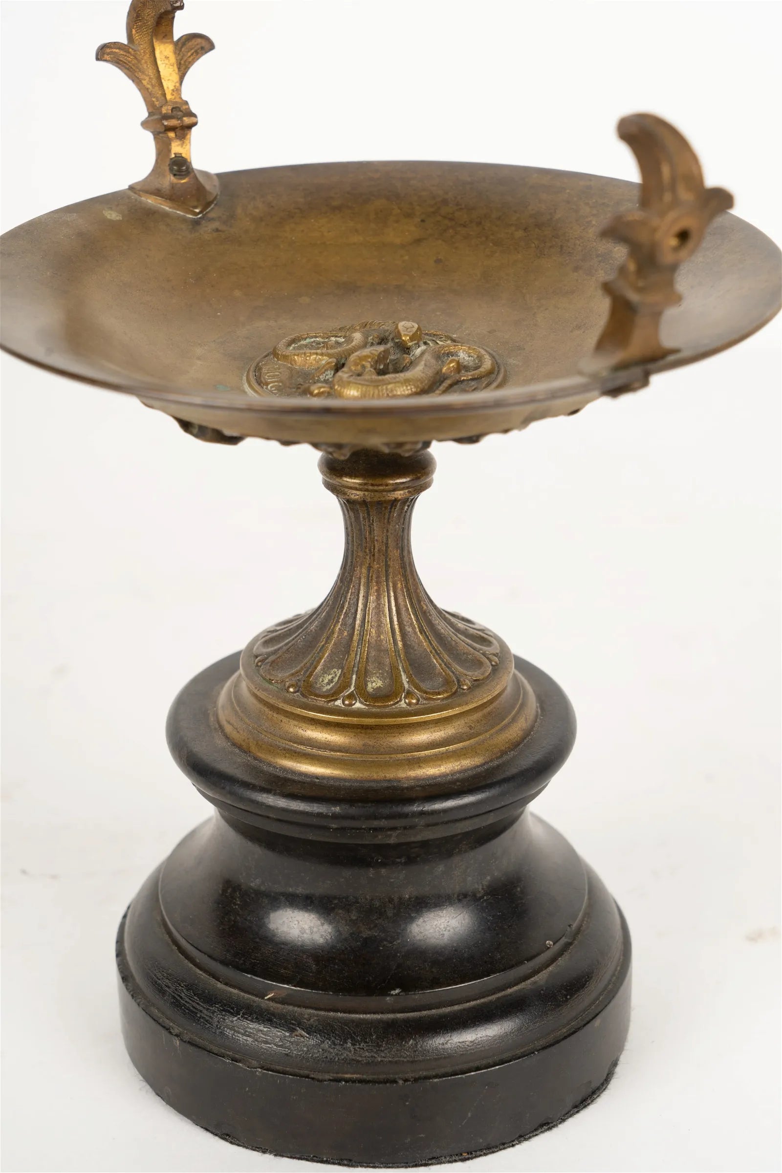 DA2-017: Mid 19th Century Bronze Tazza on Marble Base - Jules Moigniez (1835 - 1894)