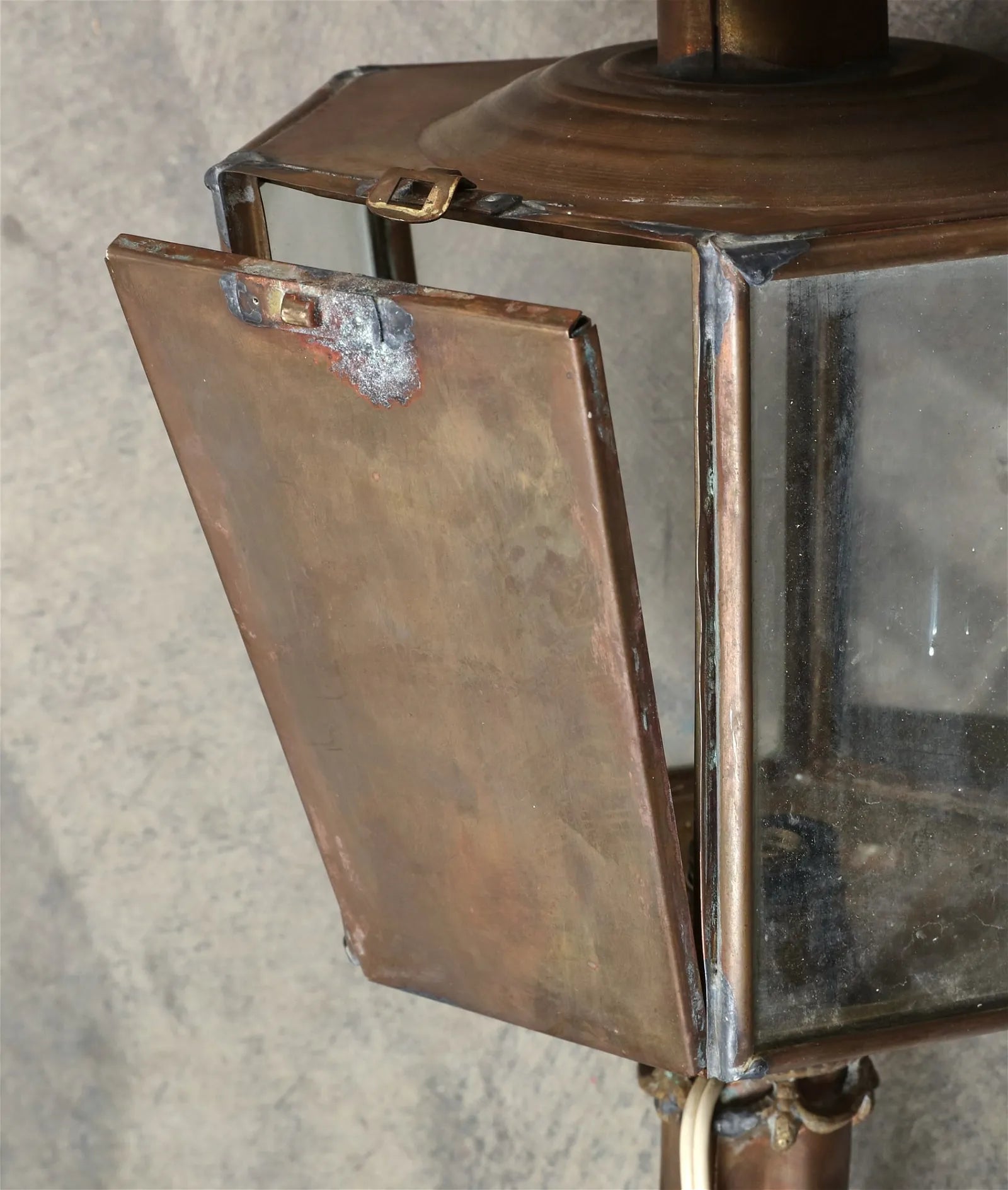 AL3-006: Pair of Early 19th Century American Federal Coach Lanterns Converted to Electric Outdoor Sconces