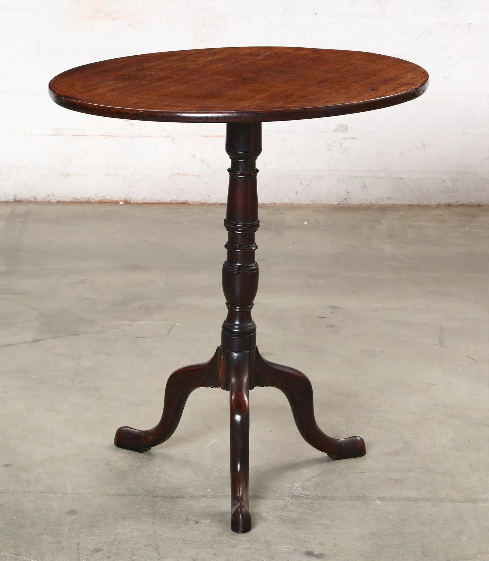 Antique English George III Tilt Top Tripod Table | Work of Man