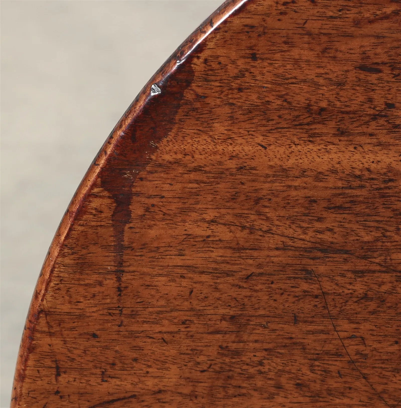 AF1-095:  Antique Late 18th English George III Mahogany Tilt Top Tripod Table