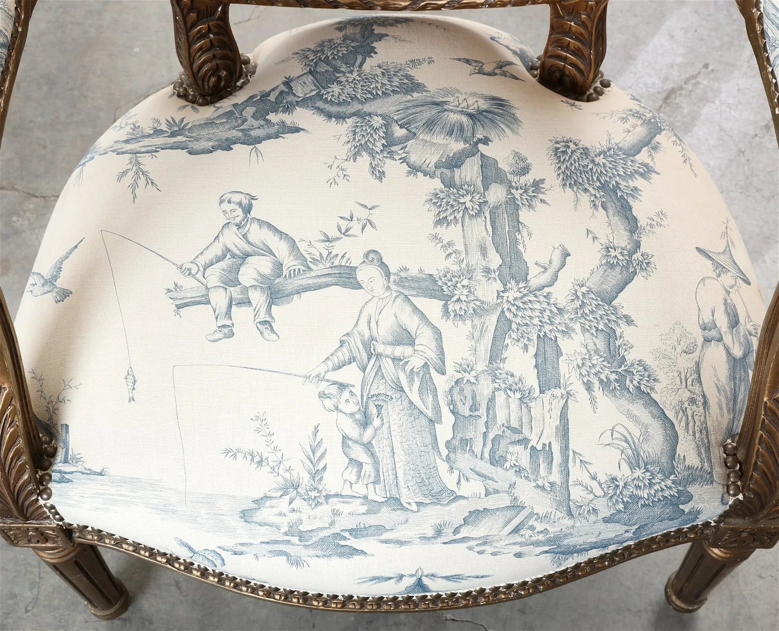 AF2-405: Antique Pair of Late 19th Century Louis XVI Style Giltwood Fauteuils