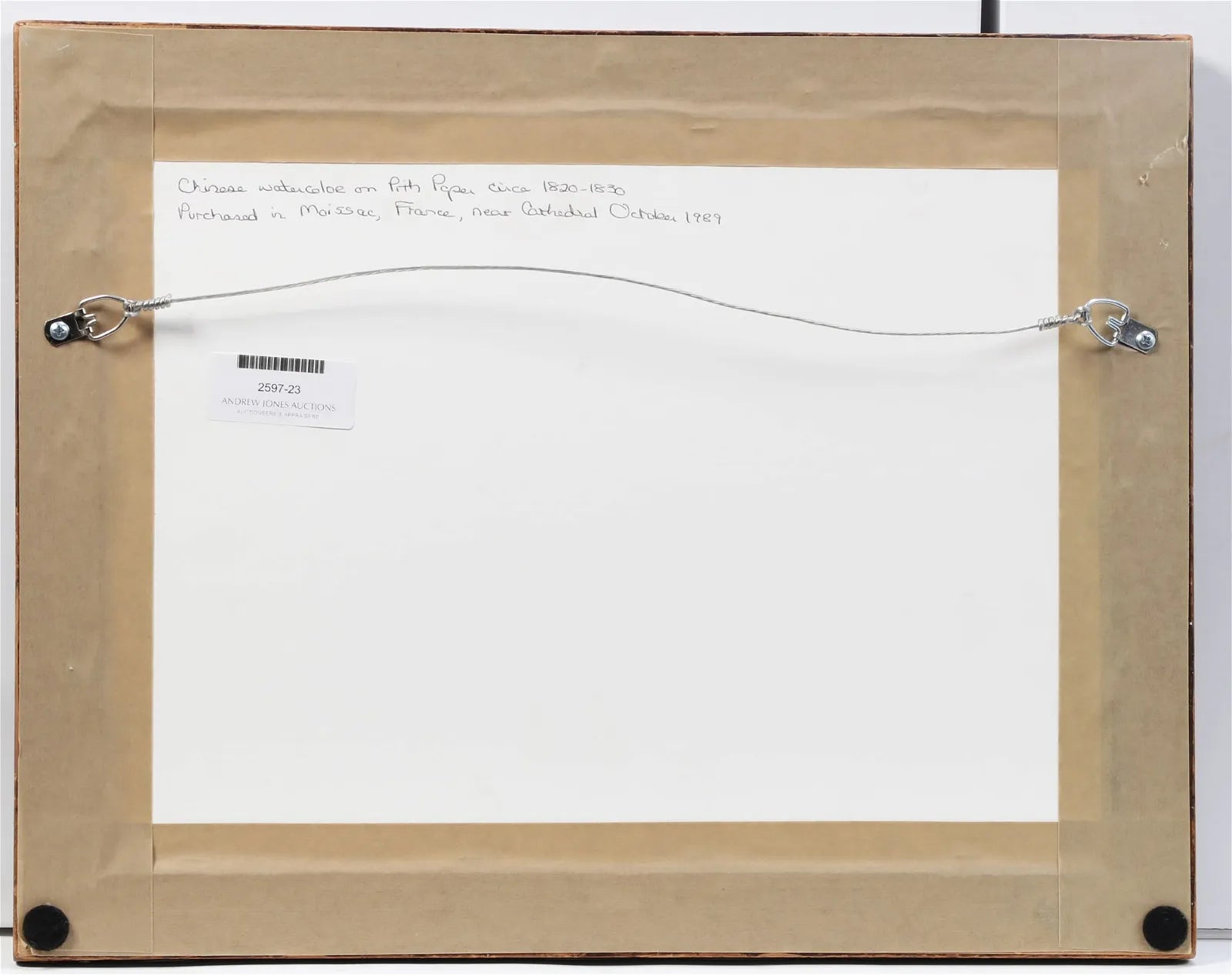 AW3-010: Early 19th Century Chinese Export Grand Chinese Junk Watercolor on Pith Paper