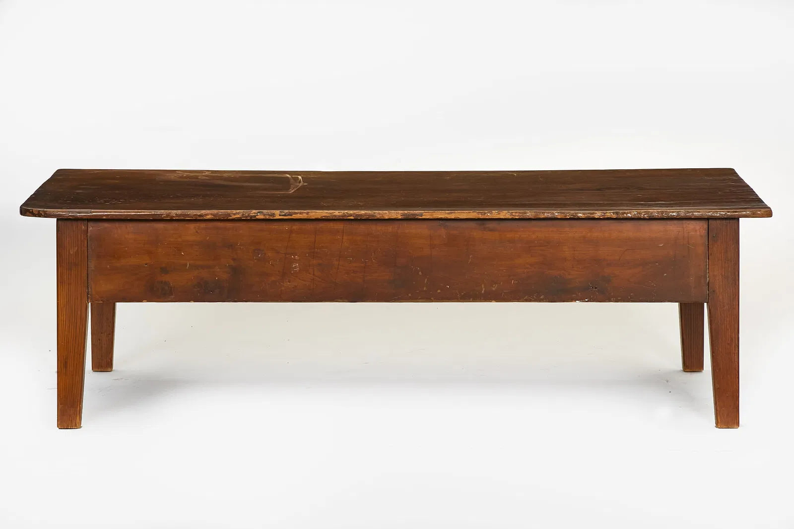 AF1-342: Antique 19th Century American Pine Work Table Modified to Coffee Table