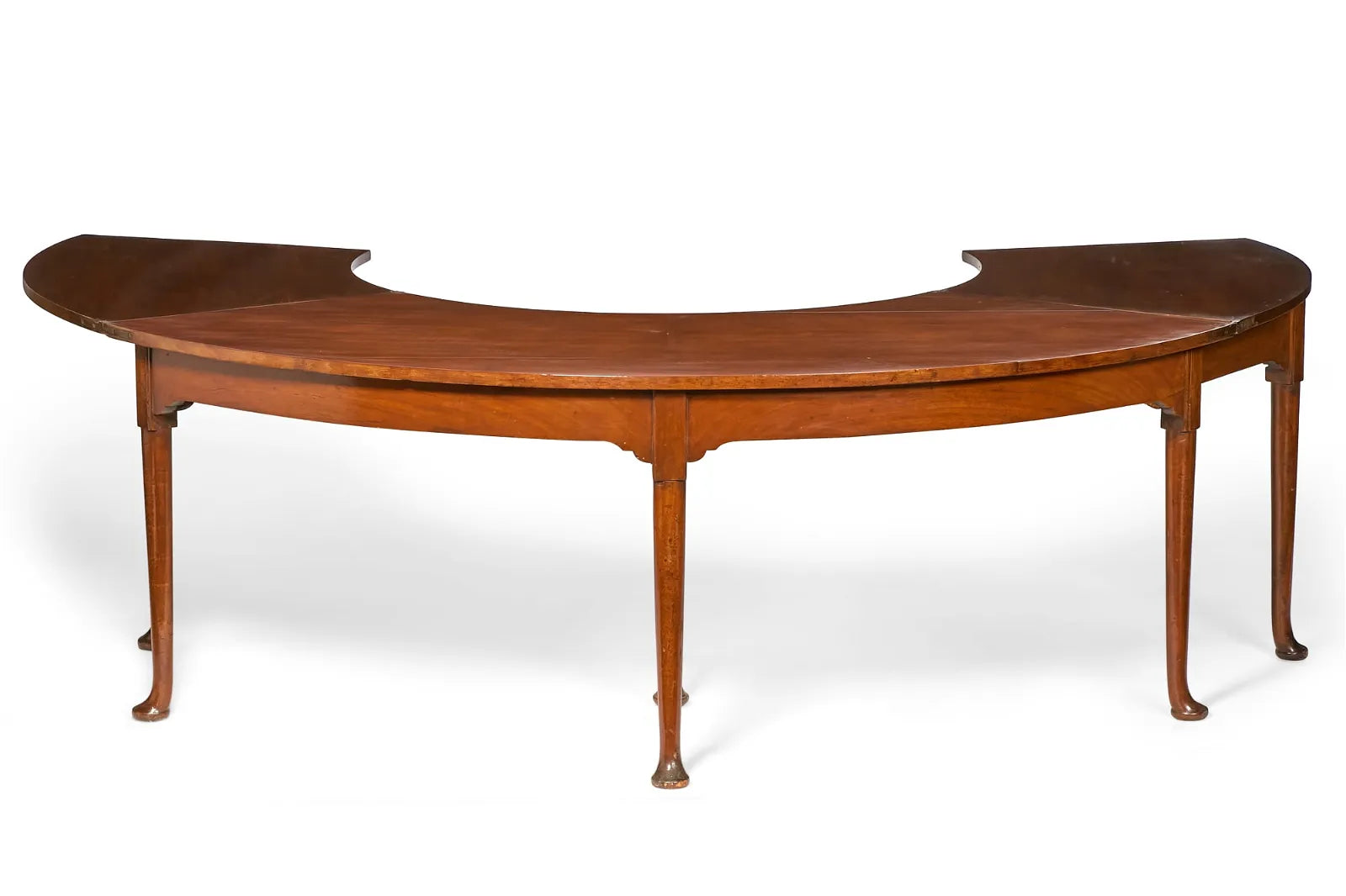 AF1-001: Antique Early 19th Century Georgian Mahogany Horseshoe Semi-Circular "Hunt" or Wine Table