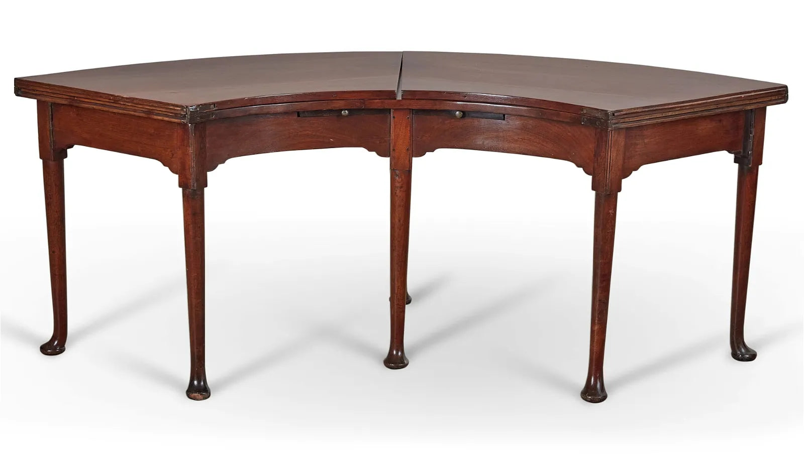AF1-001: Antique Early 19th Century Georgian Mahogany Horseshoe Semi-Circular "Hunt" or Wine Table