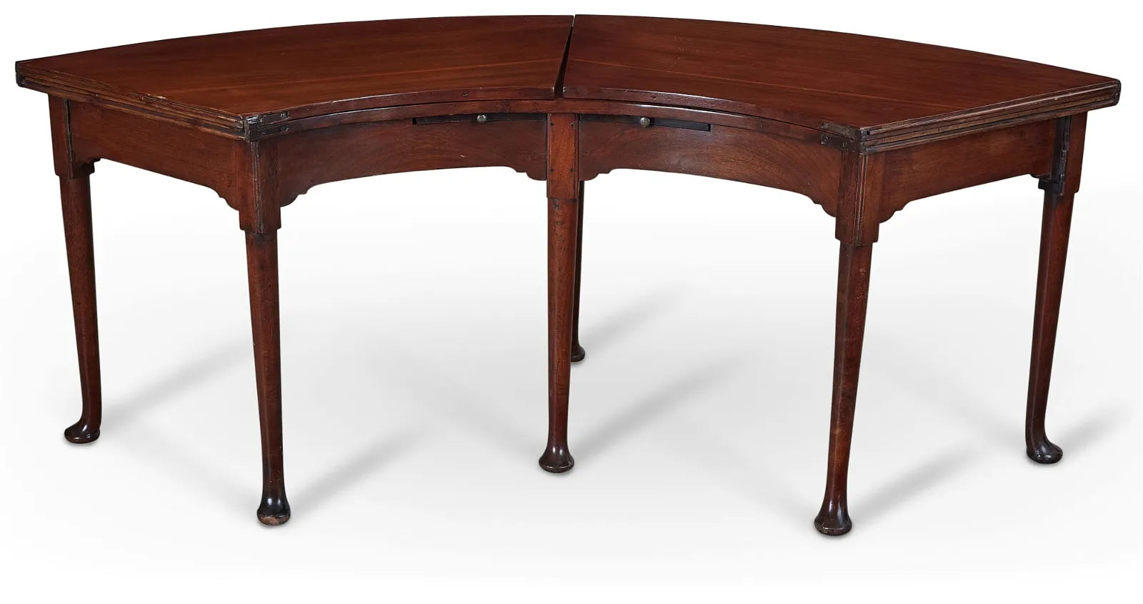 AF1-001: Antique Early 19th Century Georgian Mahogany Horseshoe Semi-Circular "Hunt" or Wine Table