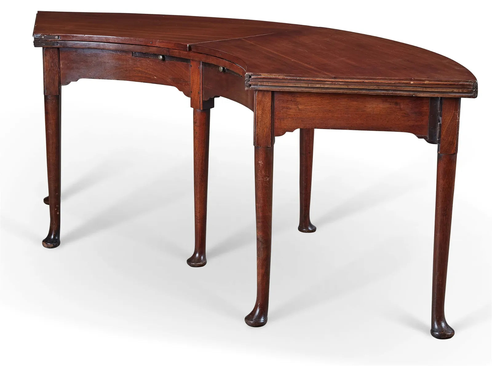 AF1-001: Antique Early 19th Century Georgian Mahogany Horseshoe Semi-Circular "Hunt" or Wine Table