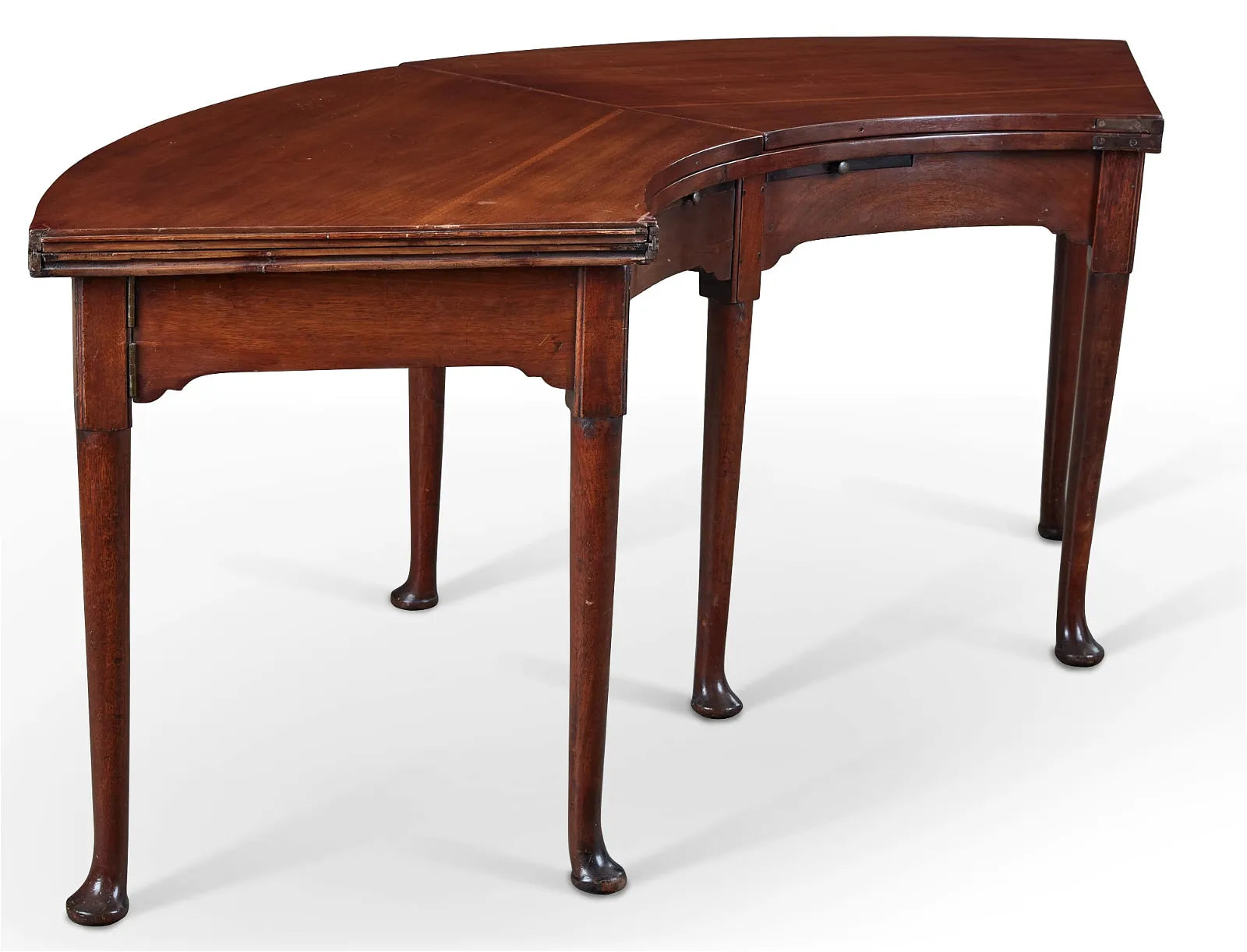 AF1-001: Antique Early 19th Century Georgian Mahogany Horseshoe Semi-Circular "Hunt" or Wine Table
