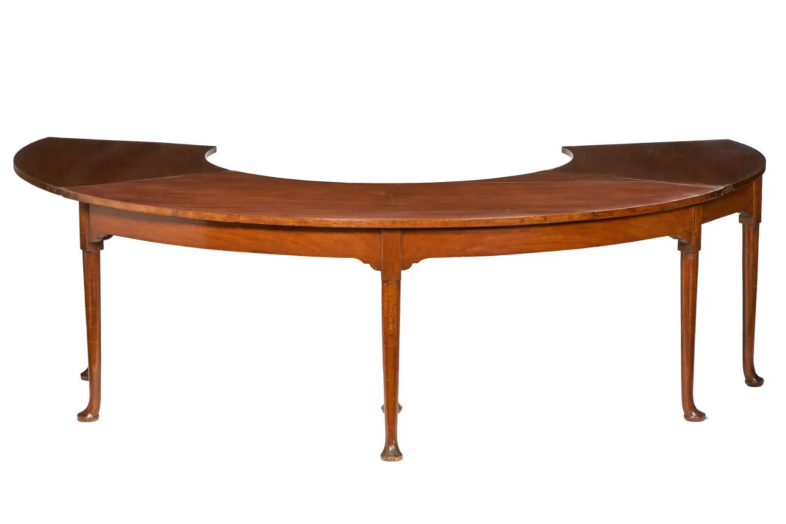 AF1-001: Antique Early 19th Century Georgian Mahogany Horseshoe Semi-Circular "Hunt" or Wine Table