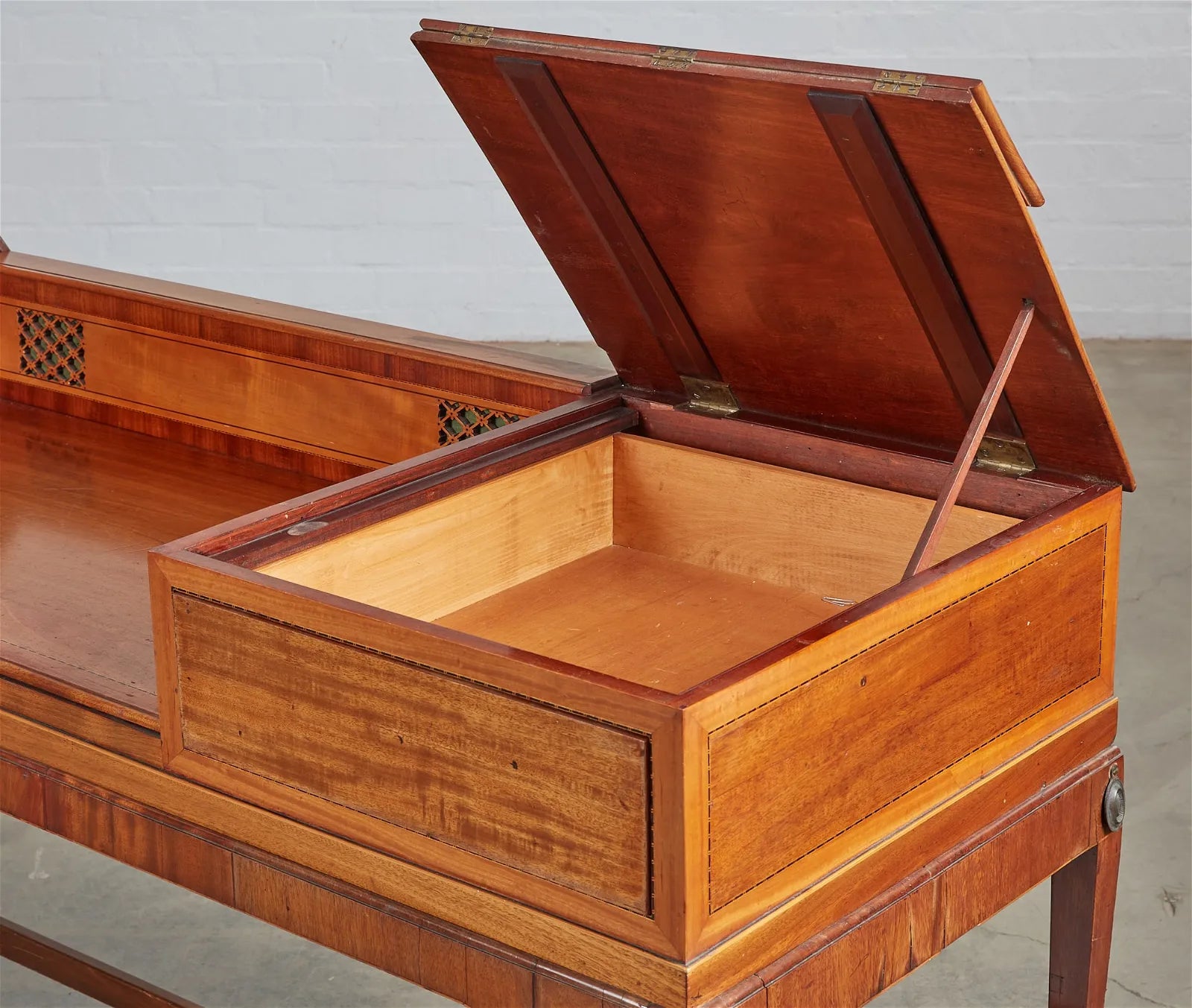 AF5-021: ANTIQUE EARLY 19TH CENTURY AMERICAN PIANOFORTE  / DESK CONVERSION