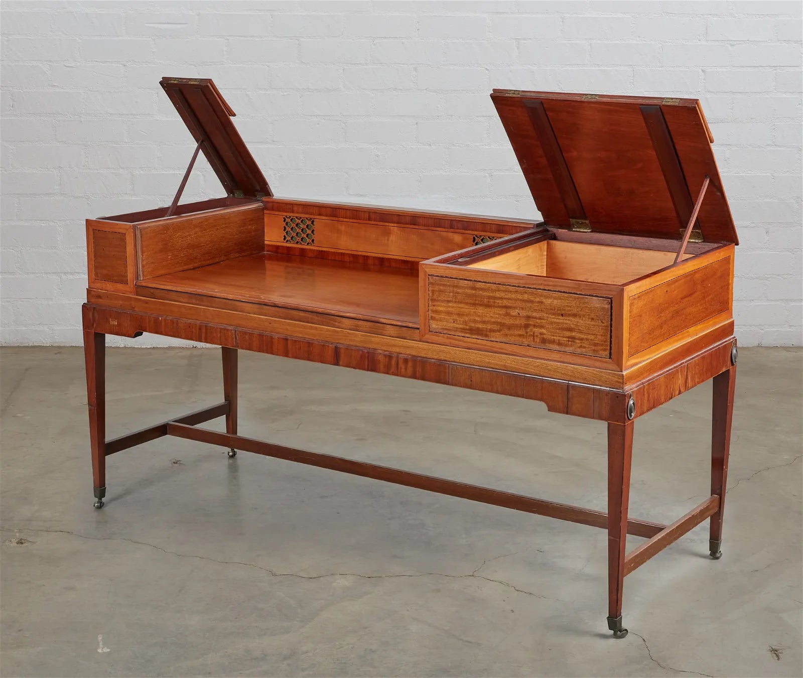 AF5-021: ANTIQUE EARLY 19TH CENTURY AMERICAN PIANOFORTE  / DESK CONVERSION