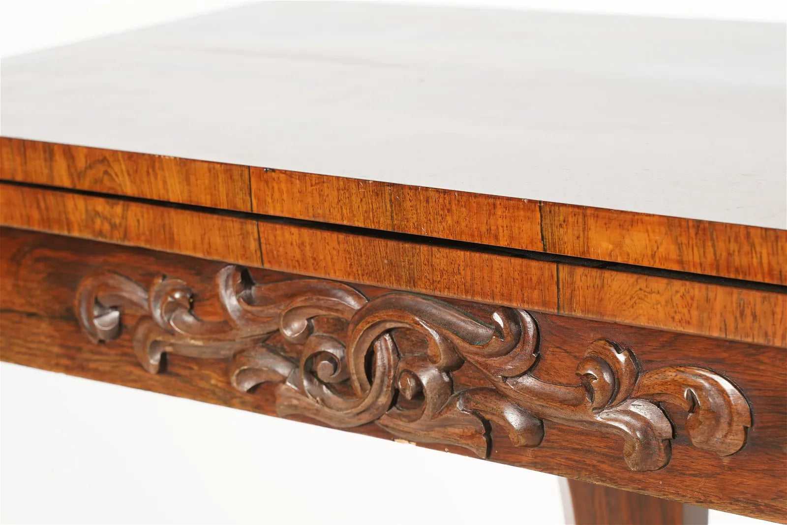 AF1-394: Antique Early 19th C English Regency Rosewood Flip Top Game Table