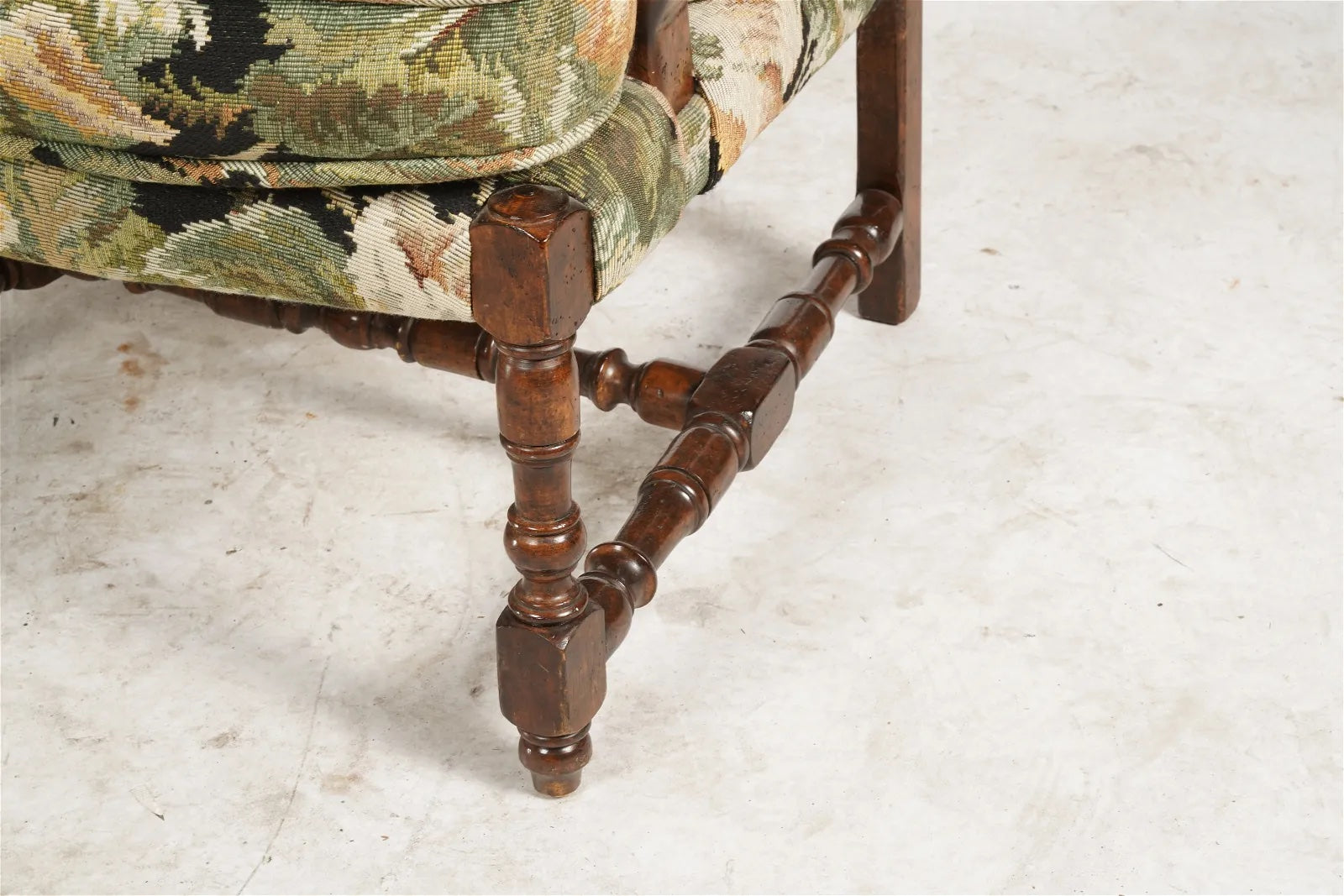 AF2-415: Pair of Late 20th Century French Provincial Style Upholstered Arm Chairs