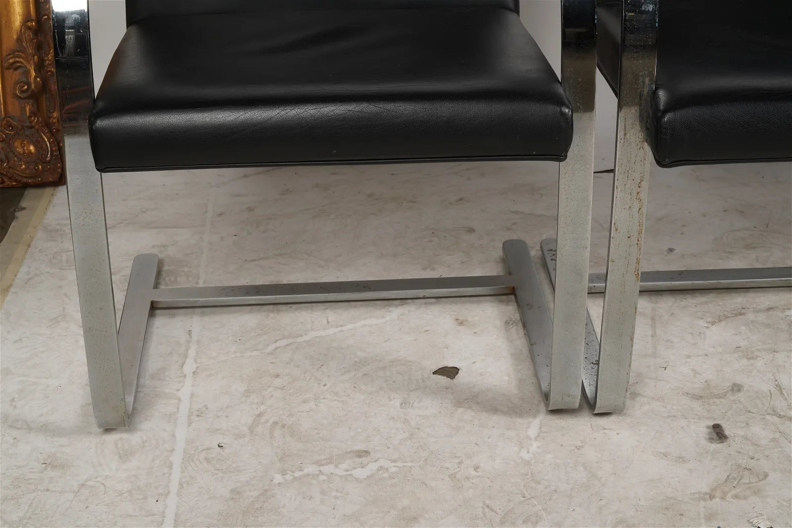 AF2-417: Vintage Set of 10 Modernist Mies Van Der Rohe Brno Style Flat Bar Chairs