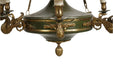 Antique Mid 19th Century French Empire Gilt & Patinated Brass Six Light Chandelier | Work of Man