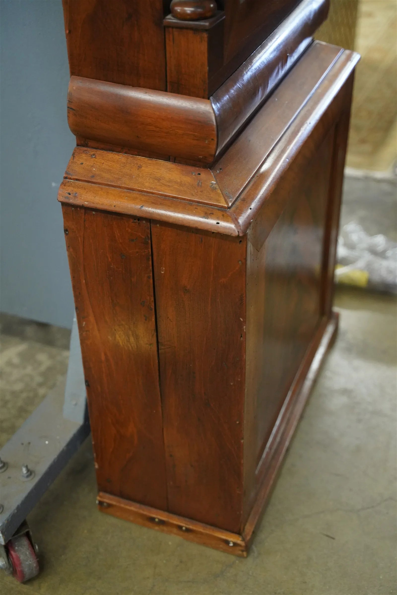 TK1-030: Mid 18th Century English Mahogany Tall Case  Clock w/ Hand Painted Dial