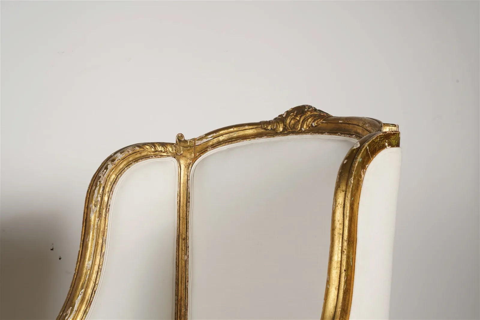 AF2-033: Antique Mid 19th Century French Louis XV Carved Giltwood High Back Bergeres