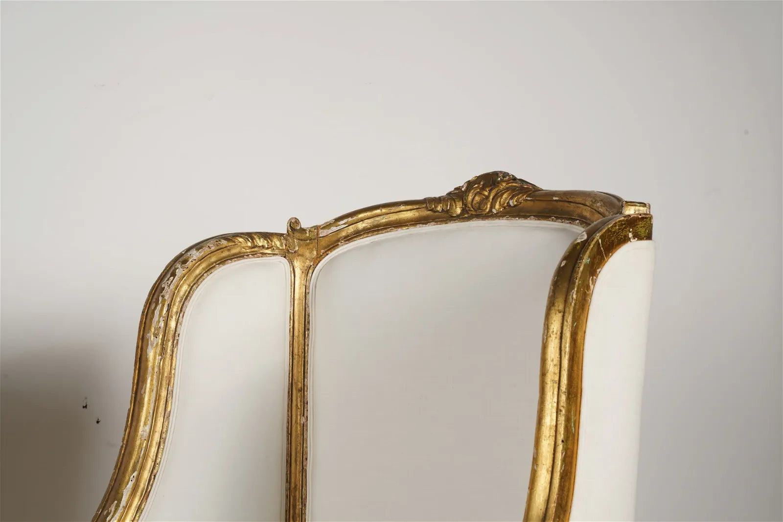 AF2-033: Antique Mid 19th Century French Louis XV Carved Giltwood High Back Bergeres