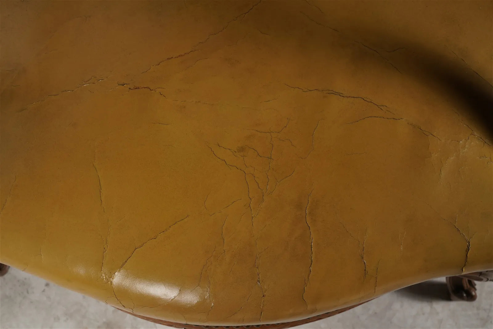 AF2-037: Pair of Late 20th Century French Provincial Fruitwood Fauteuils w/ Leather Upholstery