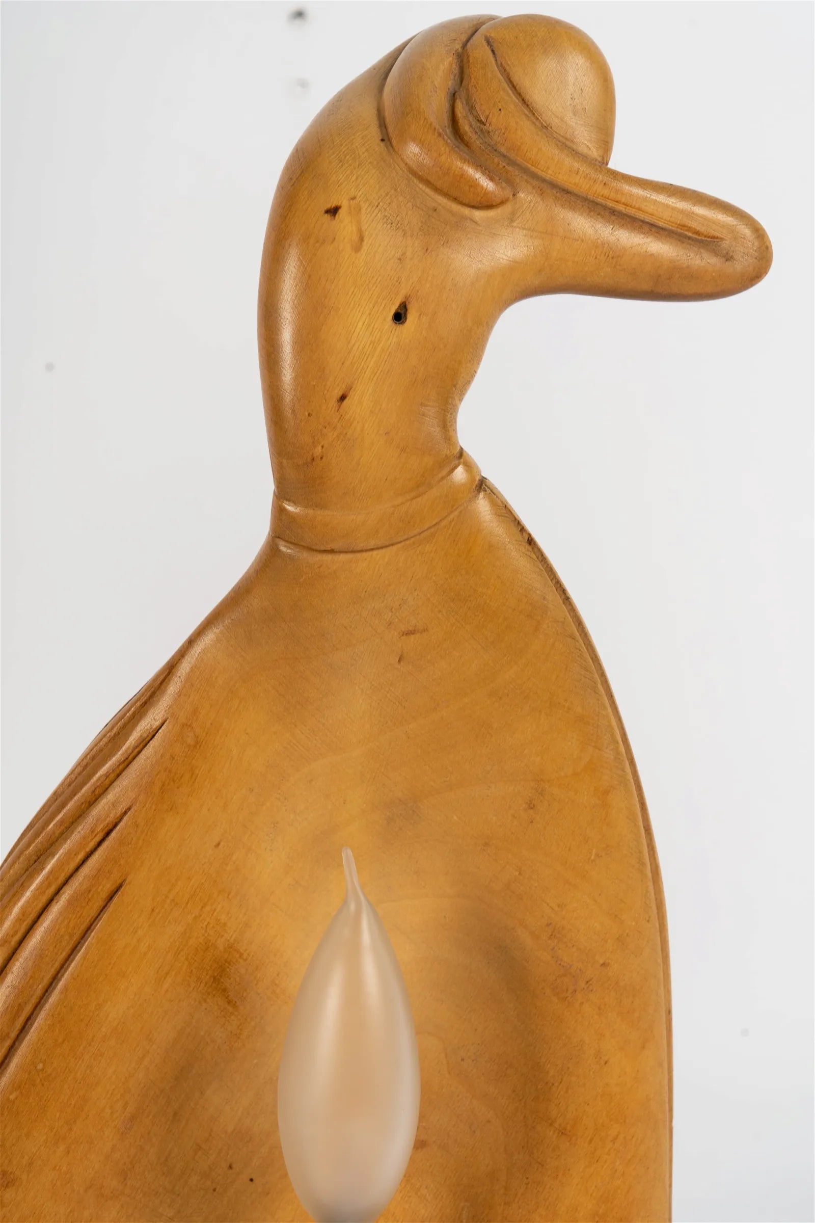 AL2-019: Pair of Art Deco Figural Dancer Carved Wood Table Lamps